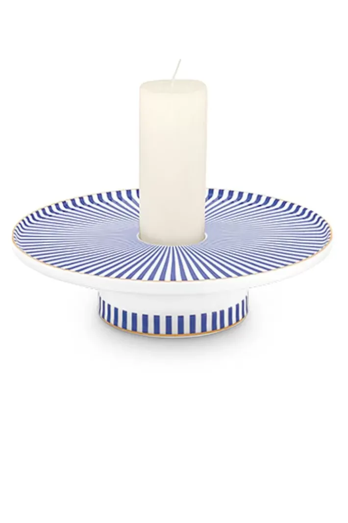 Sale Pip Studio Royal Stripes Kerze Schale 13 Cm Blau
