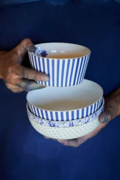 Outlet Pip Studio Royal Stripes Schale 12 Cm Blau