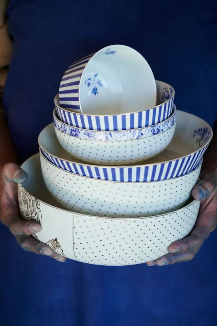 Outlet Pip Studio Royal Stripes Schale 12 Cm Blau