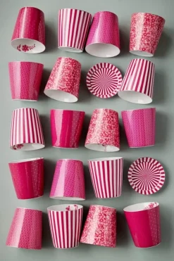 Outlet Pip Studio Royal Stripes Tasse & Teebeutelablage Dunkel Rosa
