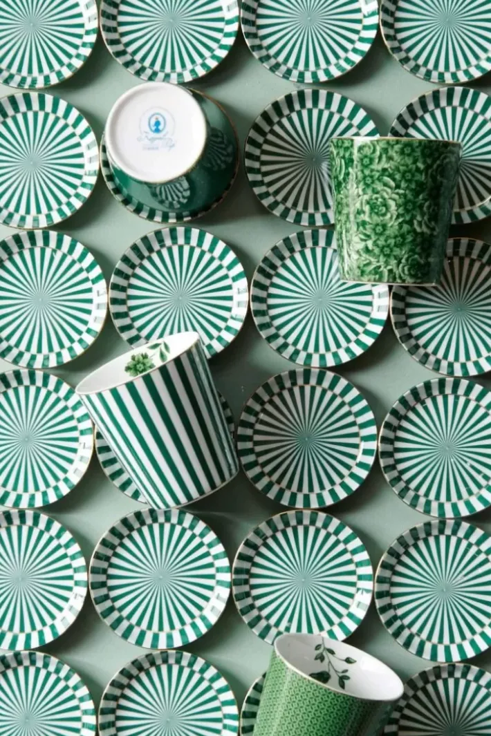 Online Pip Studio Royal Stripes Tasse & Teebeutelablage Grun