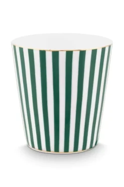 Online Pip Studio Royal Stripes Tasse & Teebeutelablage Grun
