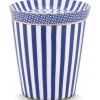 Hot Pip Studio Royal Stripes Tasse & Teebeutelablage Blau
