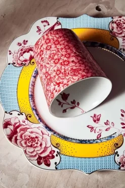 Outlet Pip Studio Royal Stripes Tasse Blumen Dunkelrosa