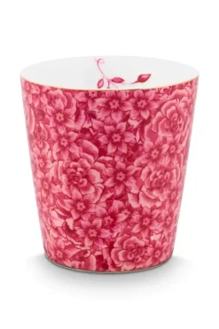 Sale Pip Studio Royal Stripes Tasse Blumen & Teebeutelablage Dunkel Rosa