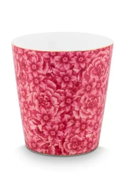 Sale Pip Studio Royal Stripes Tasse Blumen & Teebeutelablage Dunkel Rosa