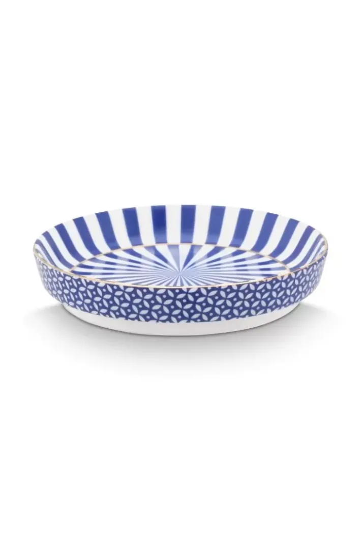 New Pip Studio Royal Stripes Tasse Blumen & Teebeutelablage Blau