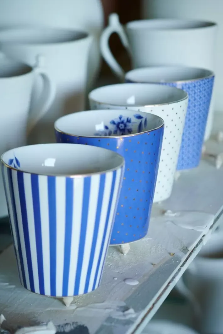 Discount Pip Studio Royal Stripes Tasse Klein Blau