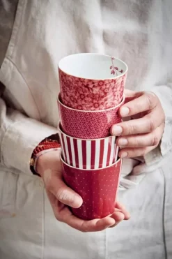 Discount Pip Studio Royal Stripes Tasse Punkte Dunkel Rosa
