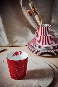 Discount Pip Studio Royal Stripes Tasse Punkte Dunkel Rosa