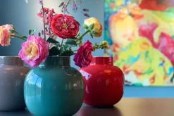 Pip Studio Runde Metall Vase 25 Cm Rot