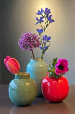 Discount Pip Studio Runde Mini Vase 10 Cm Rot