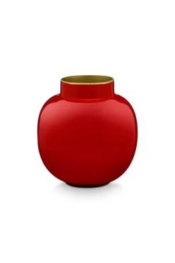 Discount Pip Studio Runde Mini Vase 10 Cm Rot
