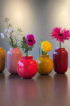 Discount Pip Studio Runde Mini Vase 10 Cm Rot