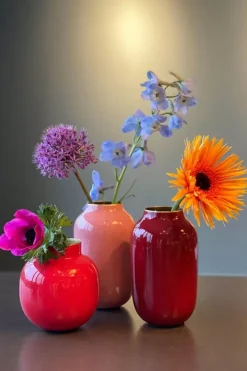 Discount Pip Studio Runde Mini Vase 10 Cm Rot