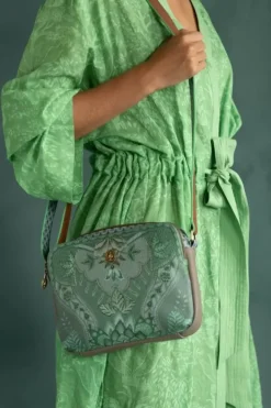 Hot Pip Studio Schultertasche Medium Kyoto Festival Grun