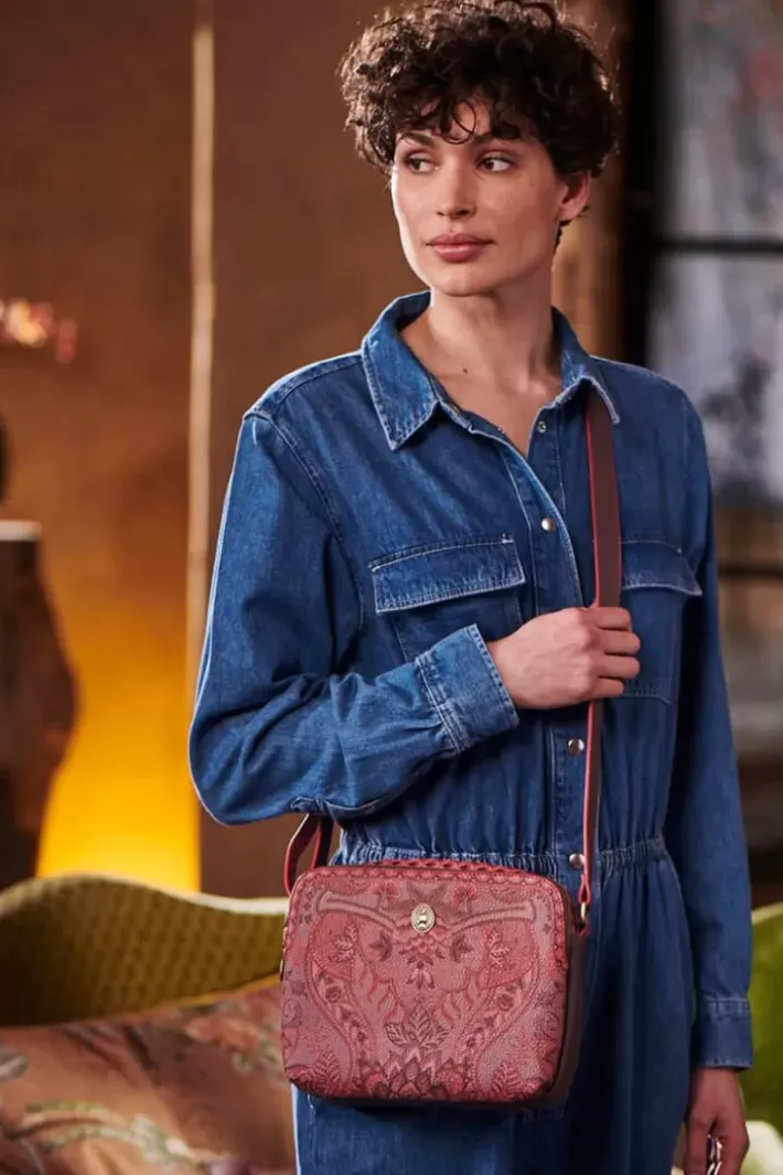 Discount Pip Studio Schultertasche Medium Kyoto Festival Dunkel Rosa
