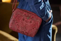 Discount Pip Studio Schultertasche Medium Kyoto Festival Dunkel Rosa