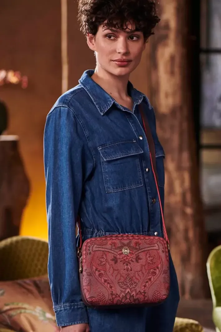 Discount Pip Studio Schultertasche Medium Kyoto Festival Dunkel Rosa