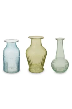 Outlet Pip Studio Set/3 Vasen Glas S Grun