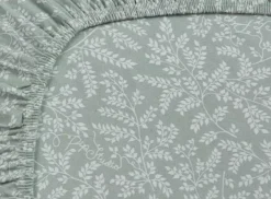 Pip Studio Spannbettlaken Leafy Grun