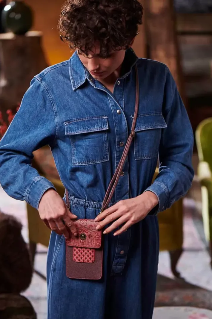 Hot Pip Studio Telefontasche Kyoto Festival Dunkel /Khaki Rosa