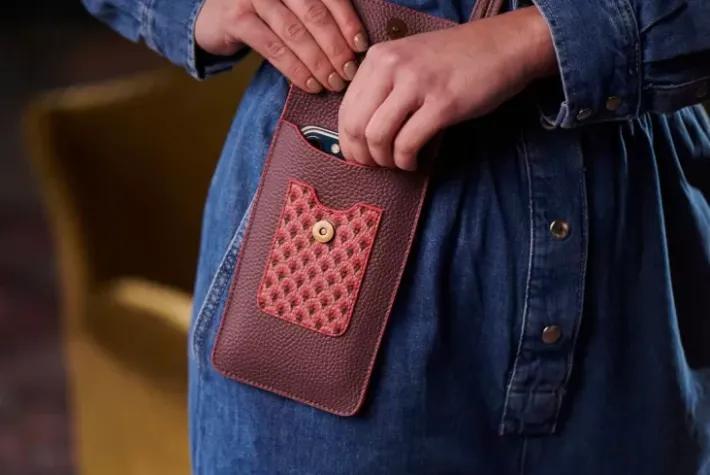 Hot Pip Studio Telefontasche Kyoto Festival Dunkel /Khaki Rosa