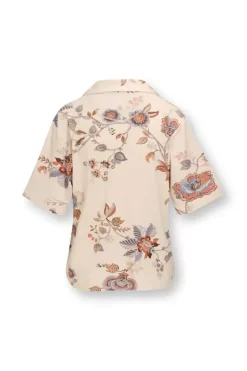 Hot Pip Studio Top Kurze Armel Cece Fiore Weis