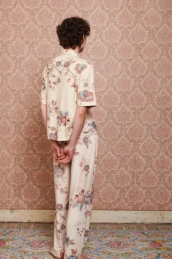 Hot Pip Studio Top Kurze Armel Cece Fiore Weis