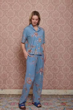 Best Pip Studio Top Kurze Armel Cece Fiore Blau