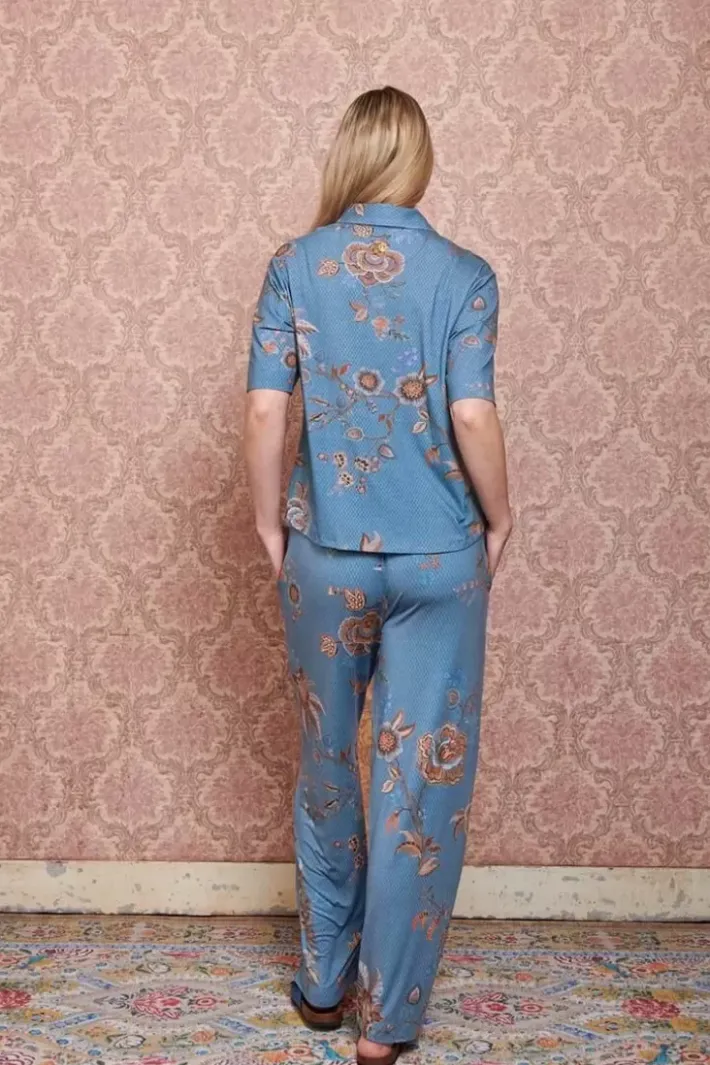 Best Pip Studio Top Kurze Armel Cece Fiore Blau