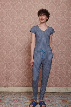 Outlet Pip Studio Top Kurze Armel Tegola Blau