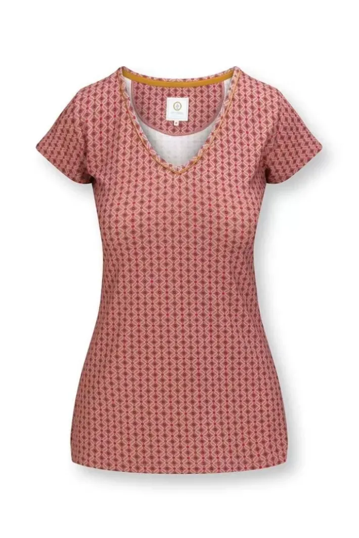 New Pip Studio Top Kurze Armel Tegola Rosa