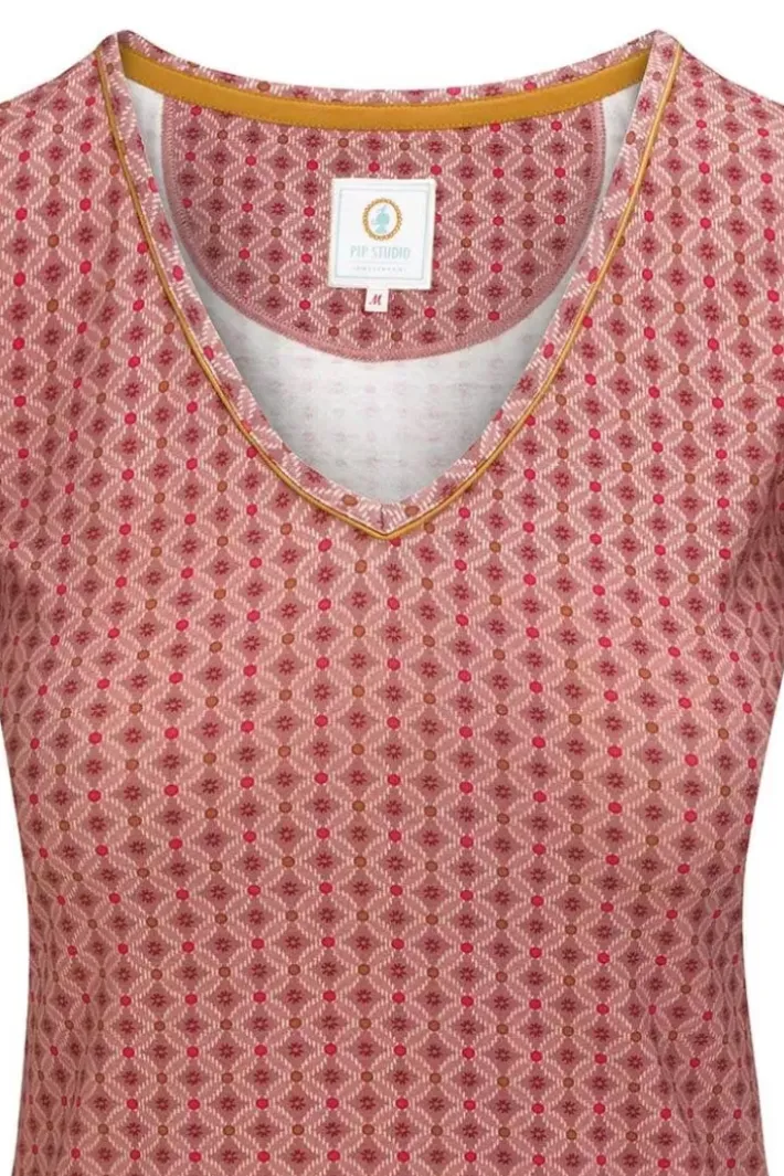 New Pip Studio Top Kurze Armel Tegola Rosa