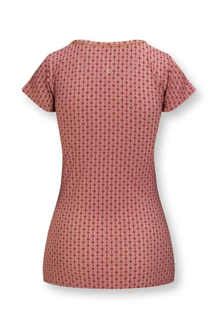 New Pip Studio Top Kurze Armel Tegola Rosa