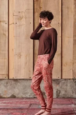 New Pip Studio Top Lange Armel Solid Terra Rot