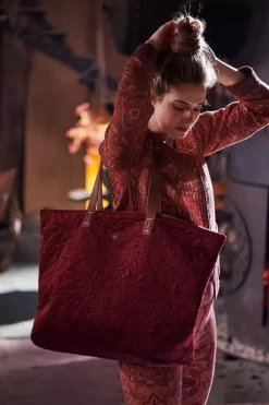 Discount Pip Studio Tragetasche Samt Quiltey Days Rot