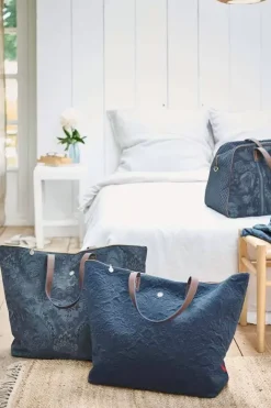 Hot Pip Studio Tragetasche Samt Quiltey Days Blau