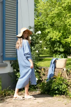 Online Pip Studio Tunic Sumo Stripe Blau