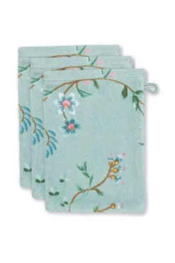 Sale Pip Studio Waschlappen Set/3 Les Fleurs 16X22 Cm Blau