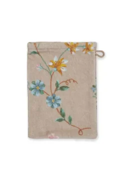 Hot Pip Studio Waschlappen Set/3 Les Fleurs 16X22 Cm Khaki