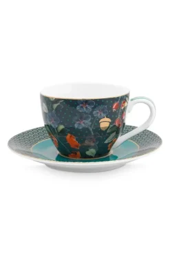 New Pip Studio Winter Wonderland Espresso Tasse & Untertasse Dunkelblauw