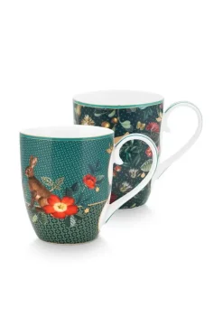 Discount Pip Studio Winter Wonderland Set/2 Tasse Xl Grun