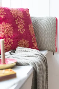 Hot Pip Studio Zierkissen Bonsoir Khaki