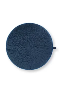 Outlet Pip Studio Zierkissen Rund Quiltey Days Dunkel Blau