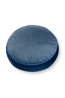 Outlet Pip Studio Zierkissen Rund Quiltey Days Dunkel Blau