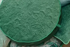 Hot Pip Studio Zierkissen Rund Quiltey Days Grun