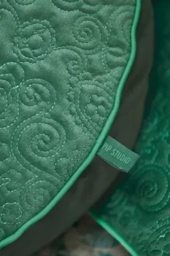 Hot Pip Studio Zierkissen Rund Quiltey Days Grun